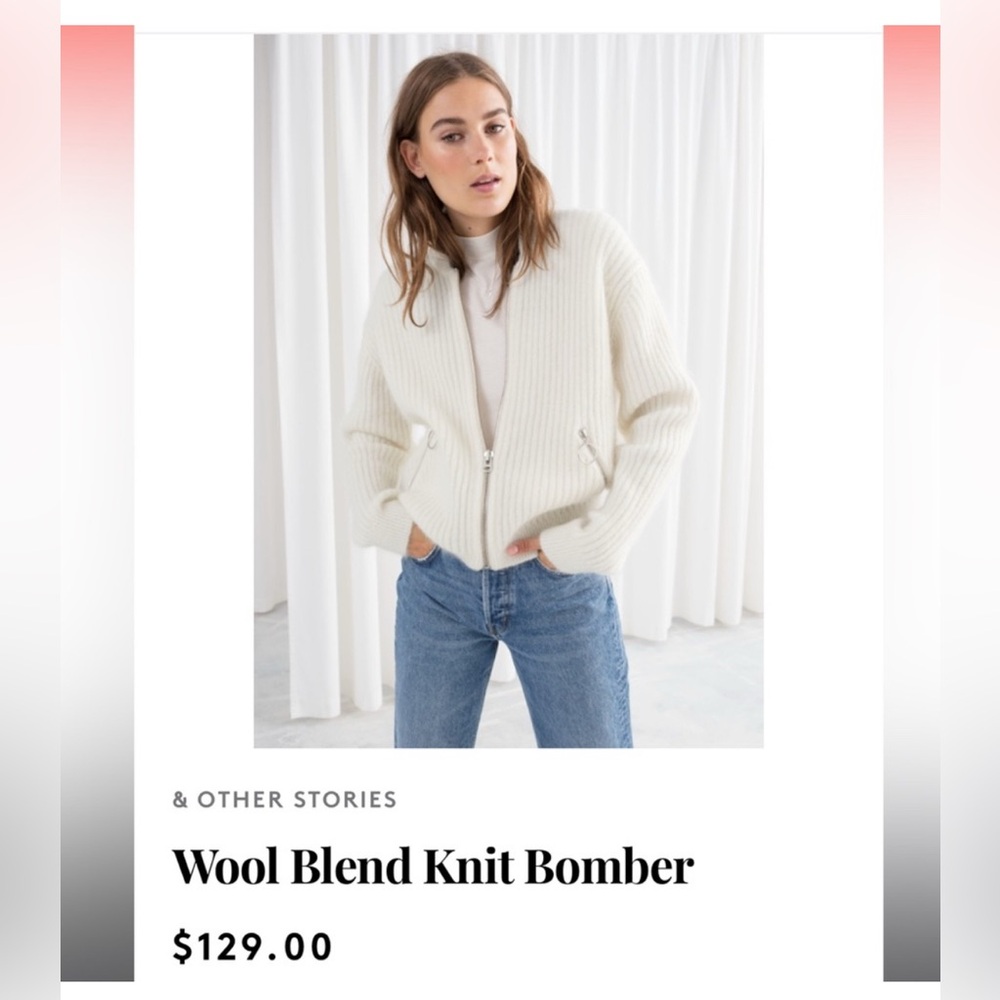 & Other Stories bomber cardigan, Small